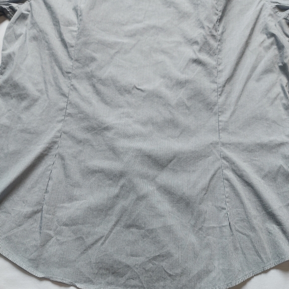 Calvin Klein Mens Slimfit Button-up Shirt, Gray White Pinstripes, 16 34/35 - Picture 8 of 8